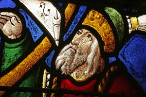 Window depicting the Tree of Jesse: King by French School